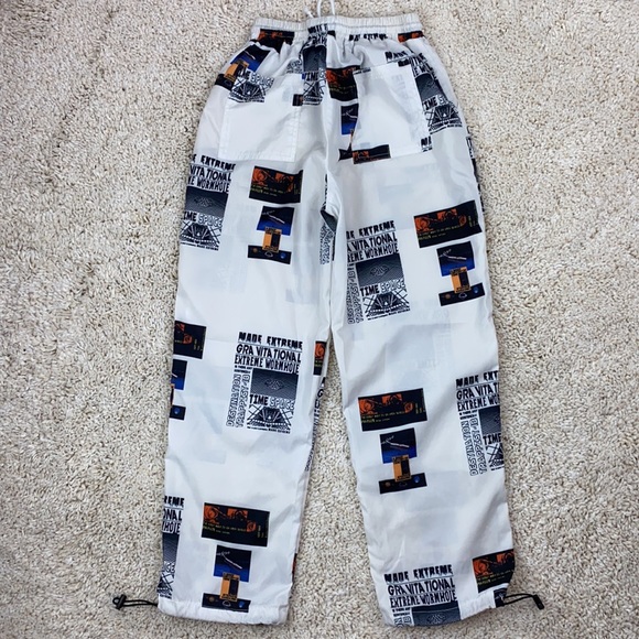 UNBRANDED Nylon Jogger Pants Steven Hawking Newsprint Space - Picture 5 of 8